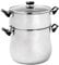 Crealys 505707, Couscoussier Acier Inoxydable 8 litres, Diamètre 22 cm - Poignées thermorésistantes, couvercle verre - Tous feux dont induction