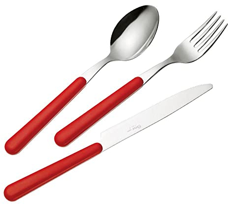 EME SERVIZIO 24 POSATE BRIO ROSSO IN ACCIAIO