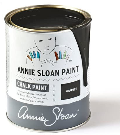 CHALK PAINT (R) by Annie Sloan - Graphite (Quart - 32oz) - Decorative paint for furniture, cabinets, floors, home decor and accessories - Water-based - Non-toxic - Matte finish