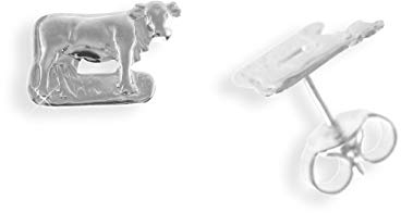 Ohrstecker per Stück echt Sterling Silber 925 mit Kuh (Art 602068/811031)