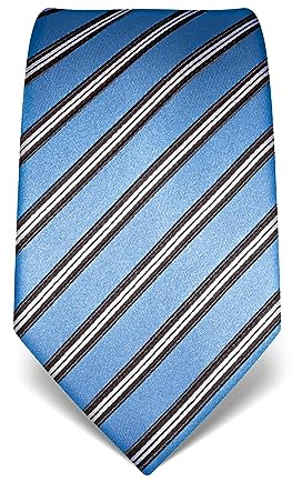 Vincenzo Boretti Herren Krawatte reine Seide gestreift edel Männer-Design zum Hemd mit Anzug für Business Hochzeit 8 cm schmal/breit