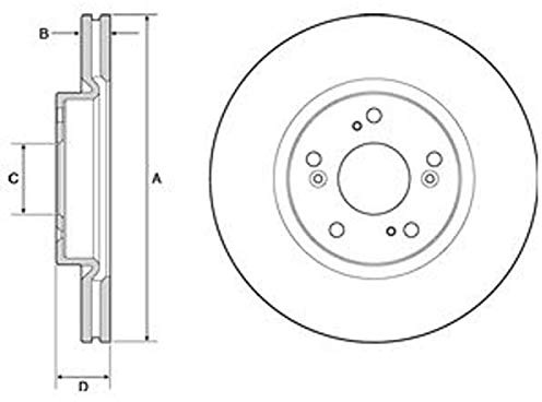 DELPHI BG4698C 2x Bremsscheiben Vorne Ø293mm Belüftet Kompatibel mit HONDA CIVIC IX FK 45251TV2E00 45251TV2E01 45251TV2E02