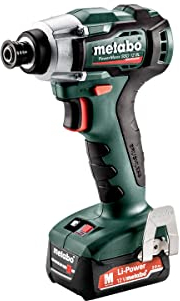 METABO 601115500 - Atornillador de impacto sin escobillas a bateria 12V / 2x 2,0 Ah Li-Ion PowerMaxx SSD 12 BL con maletín