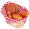 Tnfeeon 1:12 Puppenhaus Brotkorb Dekor, Mini Bambuskiste mit Brot DIY Lebensmittel Puppenhaus Miniatur Dekoration für Kinder
