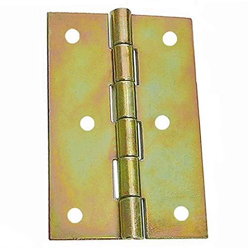 100 Möbelscharniere Gerollte Scharniere Türscharniere Möbelband 70 x 45 mm Gelb Verzinkt