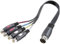 SPEAKA PROFESSIONAL SP-7870300 Cinch-RCA/Connexion DIN Audio Adaptateur Y [1x diode mâle 5 pôles (DIN) - 4X Cinch-RCA