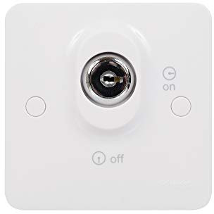 Schneider Electric Lisse White Moulded GGBL2010LS Einzel-Lichtschalter, abschließbar, doppelpolig, 20 AX, Weiß