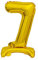 GoDan Beauty&Charm Luftballons Zahlen 0-9 zum Aufstellen auf dem Tisch 38 cm Folienballon Geburtstagsluftballons Zimmer und Raumdekoration beim Geburtstag Jubiläum (Zahl 7 Gold)