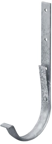 INEFA 20x Rinneneisen, Rinnenhalter, halbrund NW180 / 180mm Silber | Dachrinnenzubehör, Dachrinnenhalter aus verzinktem Stahl, einfache Steckmontage