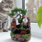 Zimmerbrunnen Brunnen aus Polyresin mit LED Beleuchtung und Luftbefeuchter Tischbrunnen mit Deko-Steingarten und Teich Wasserspiel Desktop Wasserfall mit Pumpe fur B¨¹ro Wohnzimmer,(EU 220V)