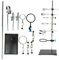 Stativ Set Labor Stativ Set Stativklemme für Labor Experiment Forschung Haltekolben Kondensatorrohr usw(60cm)