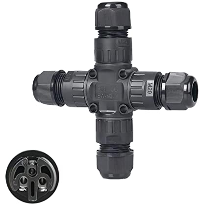 KLJ Connecteur de câble étanche IP68 4 broches M20X Diamètre 5-12 mm Connecteur de câble étanche 4 voies 3 broches