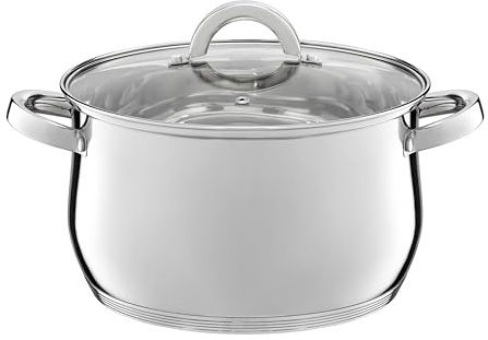 AMBITION Großer Edelstahl Kochtopf mit Deckel 8,5 l Berry ⌀ 26 cm Suppentopf Induktion alle Herdarten Spülmaschine