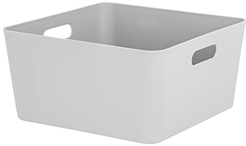 1x Ordnungsbox 15cm hoch grau 30x30cm Ordnungskorb Wandregal Ordnungsboxen