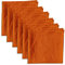 Linendo Servietten aus Leinen 6er-Set, 38 x 38 cm, Orange 100% Flachs Stoffservietten, Waschbare und Wiederverwendbare Tischservietten für Hotel, Restaurant, Zuhause und Küche