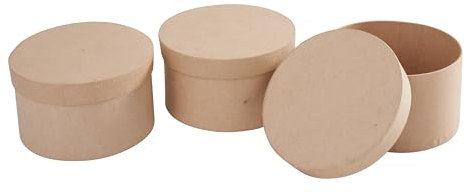 VBS Schachteln Rund, 3 Stück 11,3 cm x 11,3 cm