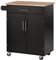 HOMCOM Desserte de Cuisine sur roulettes Chariot de Service Ilot de Cuisine avec tiroir de Placard et Porte-torchons - 83l x 45P x 91,5H cm Noir
