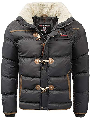 Geographical Norway Herren Steppjacke Amonai Darkgrey - XXL - mit UD Beanie
