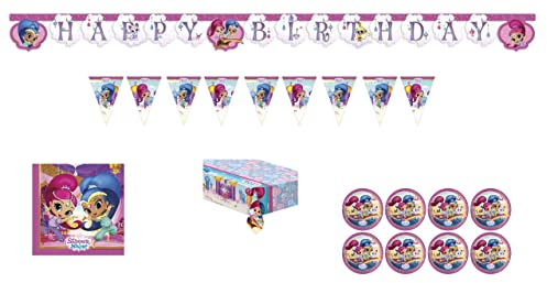 ALMACENESADAN 4675 Geburtstagsparty-Set Shimmer and Shine (8435510346751)