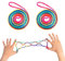 IUDWCG 2 Pcs Cuerda arco iris, juegos de dedos con cuerdas, juegos de dedos, juegos de cuerdas flexibles para niños, juegos de dedos para niños a partir de 5 años, longitud 1,6 m
