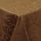 Homaxy Tischdecke Abwaschbar Rechteckig 130x220cm Polyester Tischtuch Tafeldecke Jacquard Tischwäsche Ornamente Schmutzabweisend Pflegeleicht, Braun