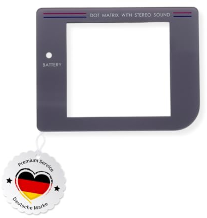 GameBoy Classic Display Bildschirm Screen Ersatz Scheibe Ersatzdisplay DMG Standard Kunststoff (Grau)