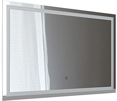 Vicco Badezimmerspiegel Viola, Badspiegel, Glas, 110 x 70 cm Mit LED Beleuchtung