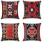 Ohok 4er Set Dekorativ Herbst Kissenbezug mit Motiv 45x45 cm, Polyester Leinen Zierkissenbezüge, Deko Sofakissen Couchkissen Kissenhülle Set für Schlafzimmer Wohnzimmer Sofa Couch Auto (Exotisch B)