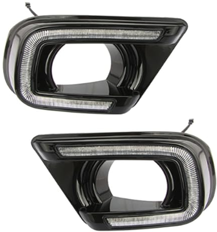 BAKUGO 2 Stück Auto Tagfahrlicht Nebelscheinwerfer Loch Blinker Für Dodge Journey FIAT Freemont 2013 2014 2015 2016 2017,Cob Model