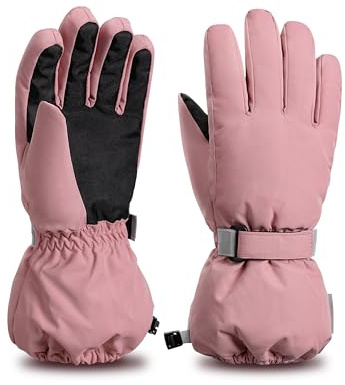 ThxToms Kinder Ski Handschuhe | Winter Snow Skihandschuhe -15℃ | Winddicht Wasserdicht Warm | Oxford Verdickt Kalt Wetter | Outdoor Sports Snowboard Skifahren | Junge Mädchen für 3-13 Jahre alt