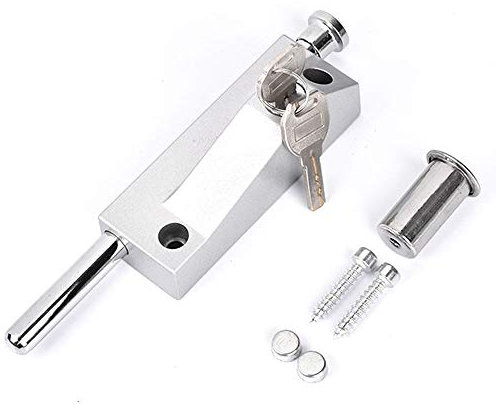 Pernos universales de acero inoxidable para cerradura de puerta, cerradura de seguridad para uso interno externo, incluye accesorios y accesorios (tornillos y 2 llaves) para dormitorio, cobertizo,
