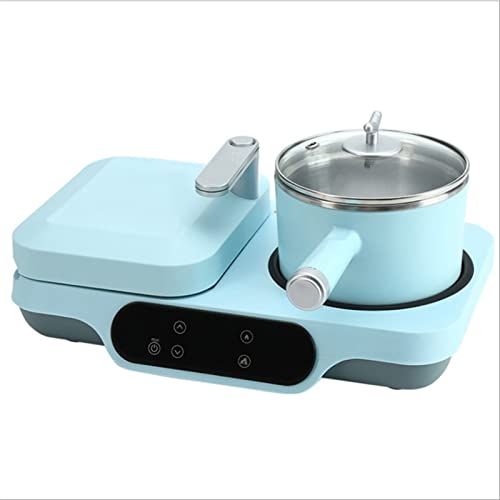 Breakfast Station, Retro 2 in 1 Breakfast Station, Household Breakfast Maker, Electric Toaster Bread Breakfast Sandwich Maker, Breakfast Machine with Frying Pan, Boiling Pot, Food Steamer