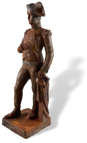 Skulptur Napoleon Garten Figur Statue Eisen Rost Dekoration 57cm Antik-Stil