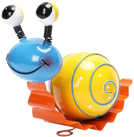 ACAREY Schnecke Gartendeko Für Draußen, Metall Schnecken Garten Deko Figuren, Kawaii Tiere Dekoration Gartenfiguren, Geschenke Für Frauen & Mama, Garten Deko Draußen Für Terrasse (Gelb)