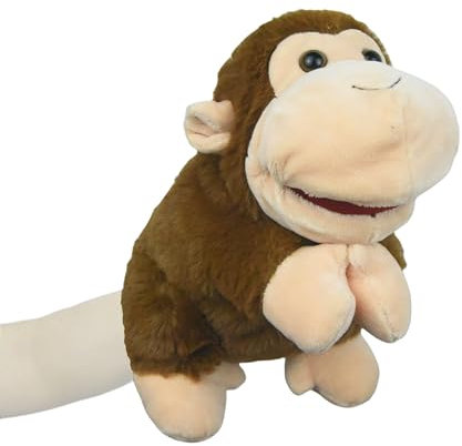 Tiny Heart Handpuppen Affen Tier Plüsch Spielzeug mit Arbeits Mund Cute Soft Plüsch Puppet für Kinder Storytelling Imaginative Lehre Vorschule Show Role-Play Geburtstag Geschenke