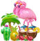 7 Stück Hawaii Folienballon, Riesen Hawaii Luftballons, Kokosnuss Baum Ananas Kaktus Luftballons, Sommerparty Helium Ballon, für Geburtstags Party Sommer Tropical Strandparty