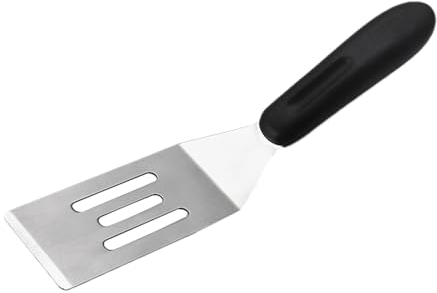 Espátula de metal pequeña | espátula de servir para uso en la cocina | espátula de metal, espátula de metal con mango de polipropileno para servir y girar, espátula para servir y r,