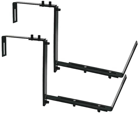 Blumenkastenhalterungen, 2 Stück Blumenkasten-Wandbefestigungshaken, Blumenkastenhalter zur Montage auf Balkonen, verstellbare Fensterkastenhalterungen, verstellbare Pflanzkastenhalterung,