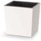 Blumenkasten Blumentopf Blumenkübel Pflanztopf Pflanzkübel Übertopf Matt Design mit Einsatz 29,5 x 29,5 cm Weiß