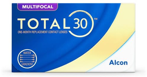 TOTAL30 Multifocal Monatslinsen | 6 Stk | ADD LOW | -03.25 dpt | Weiche Monatslinsen für Alterssichtigkeit. Wie ein Hauch von Nichts, auch noch an Tag 30. Mit BC 8.4 mm und DIA 14.2 mm