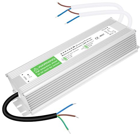 LED Trafo 24V 150W, 6.5A LED Netzteil, Transformator 230V 24V, LED Treiber AC Auf DC Schaltnetzteil, Netzteil trafo 230V auf 24V, IP67 Wasserdicht LED-Treiber Netzteil, für LED Lampen MR11 MR16 G4