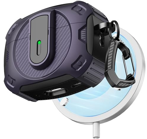 RFUNGUANGO Compatible with AirPods Pro 2/1 Generation Protective Case Cover (2023/2022/2019), 2024 New Space-themed Protective Case,Compatible with MagSafe,Cosmos-Purple