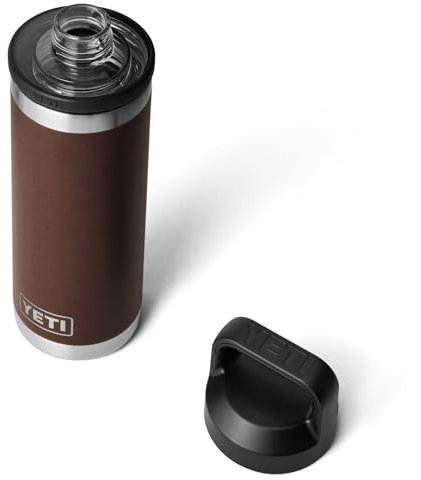 YETI Rambler Bottle Chug, Vacuum Insulated Stainless Steel Bottle with Chug Cap, Wetlands Brown, 18 oz (532 ml)
