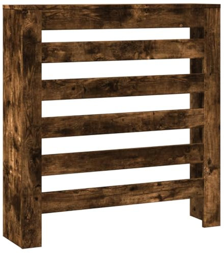 vidaXL Heizkörperverkleidung, Heizungsverkleidung Modernes Latten-Design, Heizkörperabdeckung für Wohnzimmer, Heizungsabdeckung, Räuchereiche 78x20x82cm Holzwerkstoff