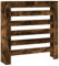 vidaXL Radiator Cover Heater Shelf - Smoked Oak Engineered Wood - Living Room Decor - Modern Slatted Design - 78x20x82 cm - Easy to Clean Shelf for Photo Frames, Books, Ornaments