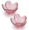 nbeads 2 Stk. Kleines Glas-Schmuck-Tablett, BLUMENNn Ring Schale Schmuck Tablett Rosy Brown Kristall-Schmuck-Schale für Ringe Ohrringe Schmuck Uhren Schlüssel, 9×8.8×4.1cm