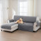 BellaHills 100% Wasserdicht Sofabezug L Form (205cm), Ecksofa Sofa Überzug Pets Couch Überzug Anti-rutsch Sofaschutz, Ultra Weicher Sofaschoner mit Gummiband, Grau