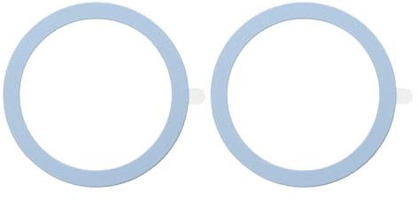 QUARKZMAN 2 Stück Aufkleber Magnet Ring, Durchmesser 55mm Magnetring Handy, für Kabellosem Laden, Handyhalter, Kabellosem Autohalter (Blau)