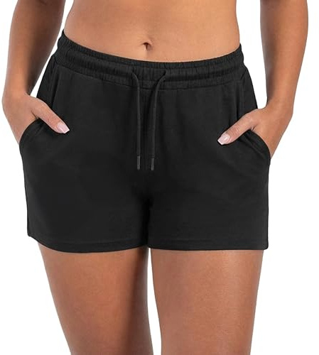 SMILODOX Shorts Damen Dalia, Kurze Hose im Regular Fit, Sporthose mit Kordelzug & Eingrifftaschen, Sport Shorts bequem & vielseitig, Sportshort ideal für Freizeit, Sport, Yoga & Pilates