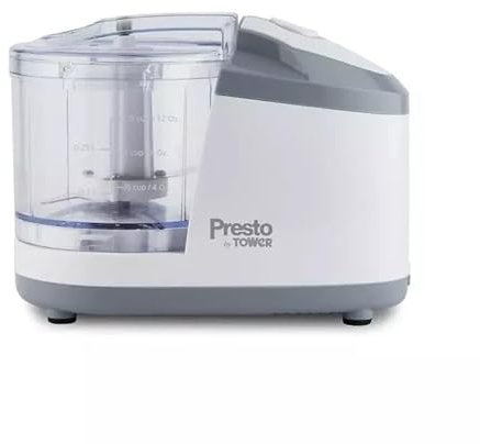 Tower Presto 200W Mini Chopper with Twin Blades & 350ml Capacity White Color